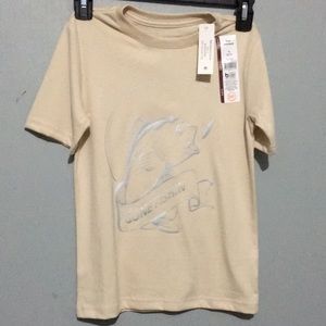 NWT size S(6-7) unisex kids hand made “Gone Fishin” vinyl tee